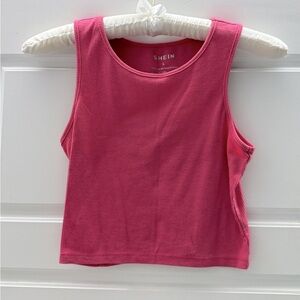 SHEIN Hot Pink Crop Tank, sz lg